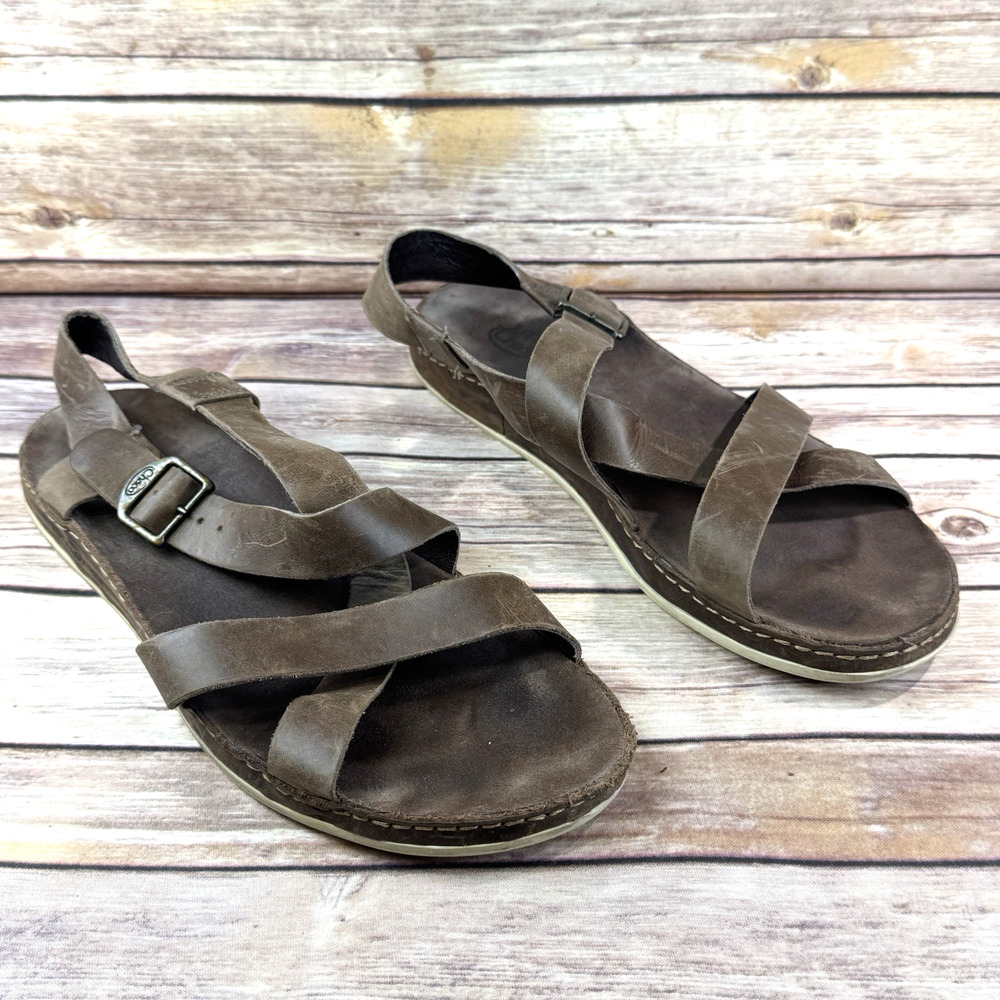 Chaco Womens Brown Leather Otter Strappy Outdoor Sandals Size 11